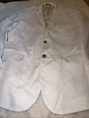 Men’s 44R white linen blazer